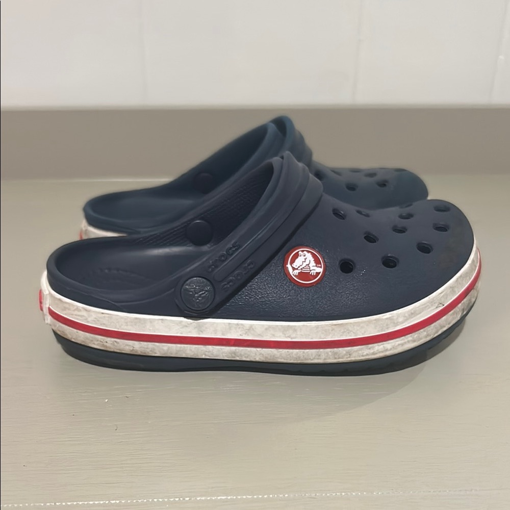 CROCS Blue and Red Water Shoes with Ventilation